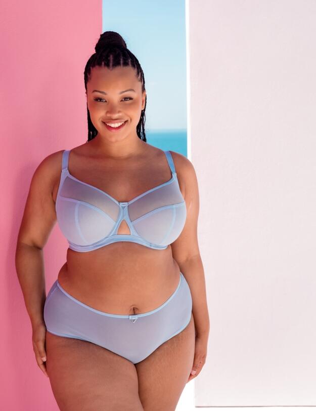 Curvy Kate Victory Side Support Balcony Bra Periwinkle Blue