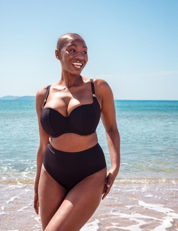 Curvy Kate Jet Set High Waisted Bikini Brief Black