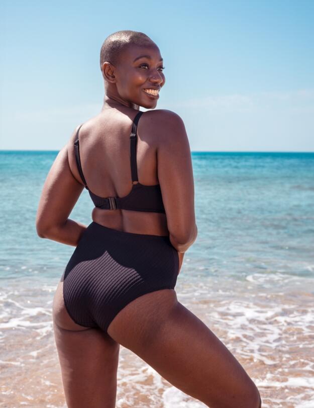 Curvy Kate Jet Set High Waisted Bikini Brief Black