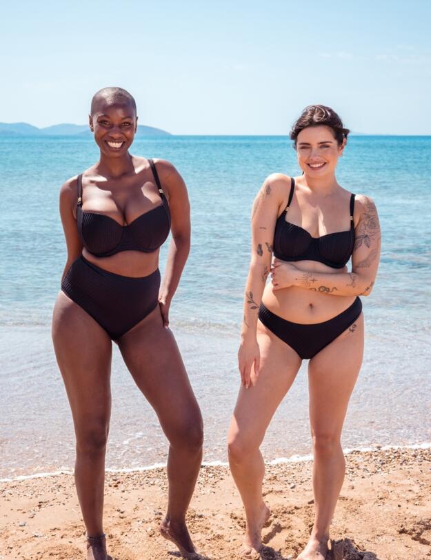 Curvy Kate Jet Set High Waisted Bikini Brief Black