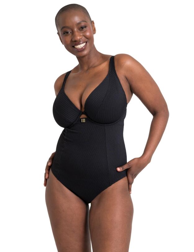 Curvy Kate Jet Set Plunge Swimsuit Black