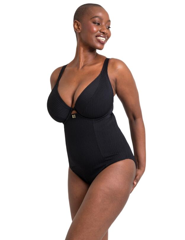 Curvy Kate Jet Set Plunge Swimsuit Black