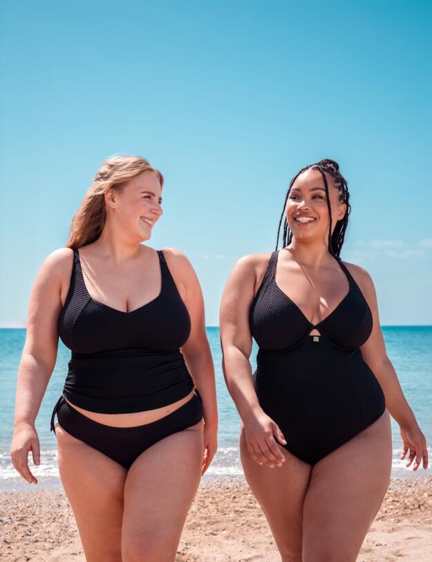 Curvy Kate Jet Set Plunge Swimsuit Black