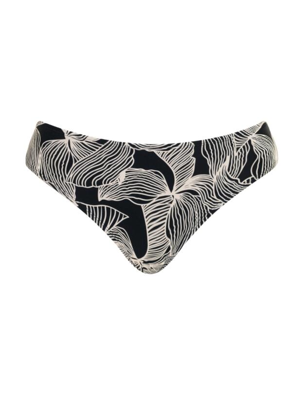 Curvy Kate Ripple Reef Classic Bikini Brief  Black Print