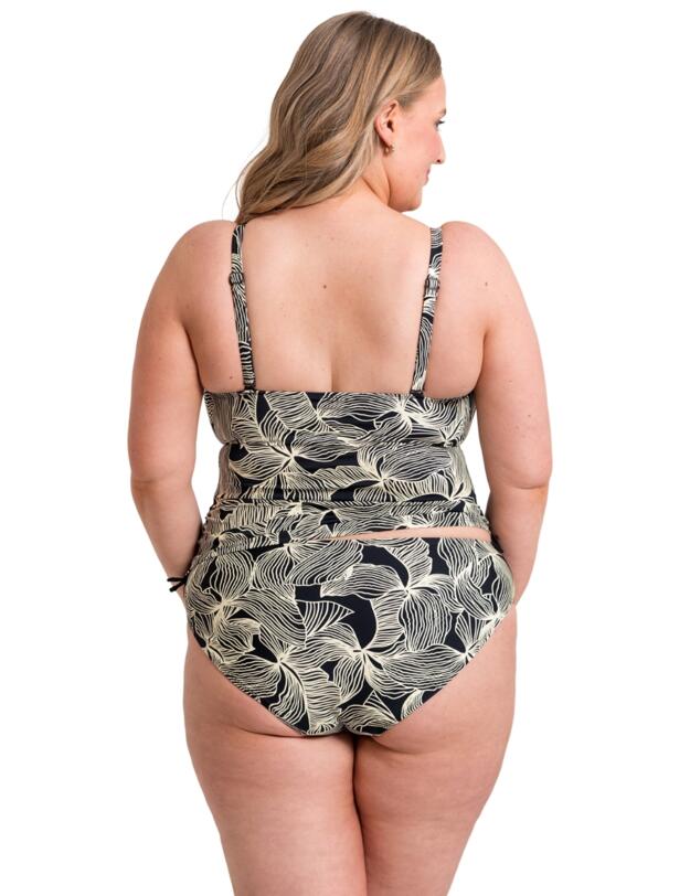 Curvy Kate Ripple Reef Wireless Tankini Top Black Print