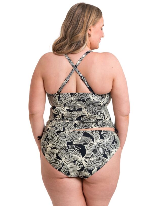 Curvy Kate Ripple Reef Wireless Tankini Top Black Print