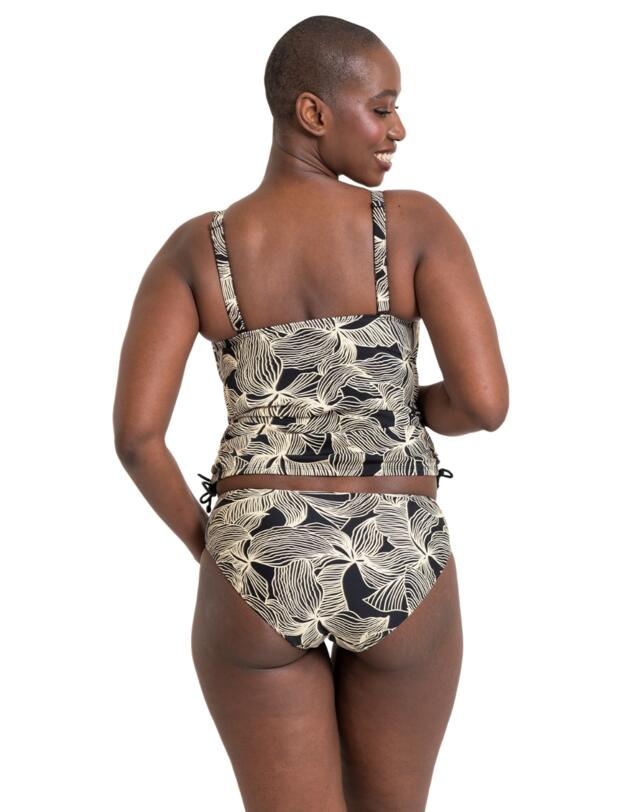 Curvy Kate Ripple Reef Wireless Tankini Top Black Print