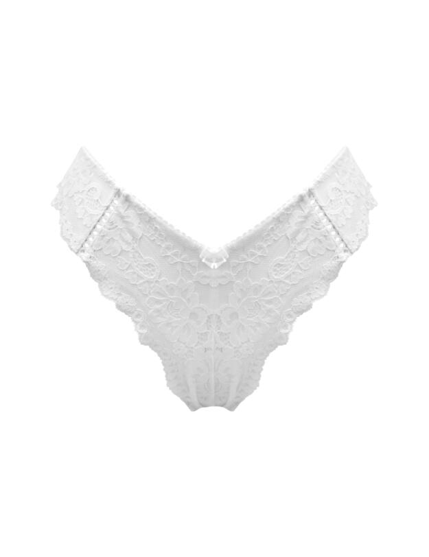 Pour Moi Fleur Cheeky V-Shaped Brief White