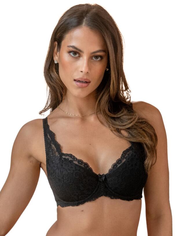 Pour Moi Fleur High Apex Underwired Bra Black
