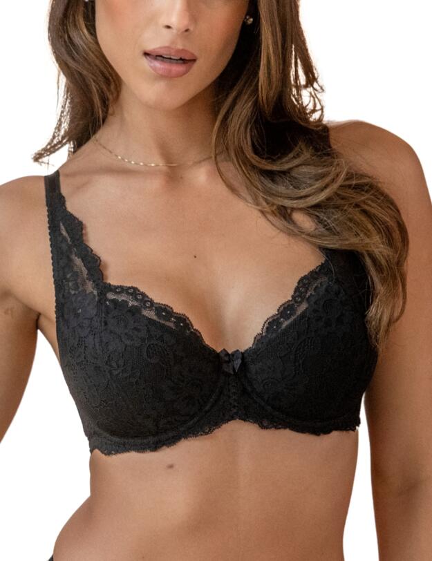 Pour Moi Fleur High Apex Underwired Bra Black