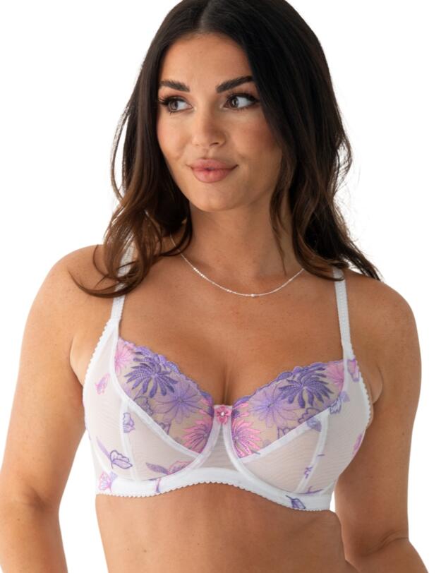 Pour Moi St Tropez Full Cup Bra White/Pink/Purple