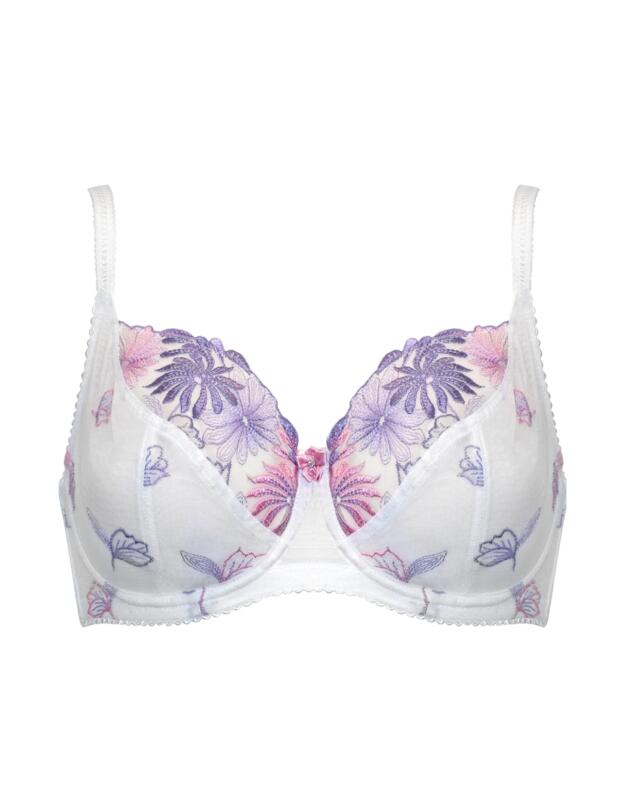 Pour Moi St Tropez Full Cup Bra White/Pink/Purple