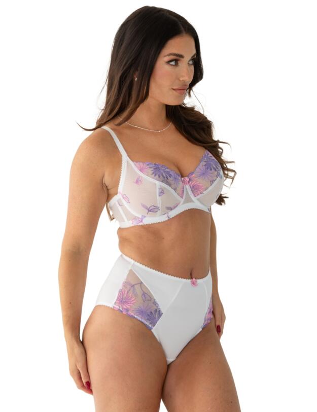 Pour Moi St Tropez High Waisted Brief White/Pink/Purple