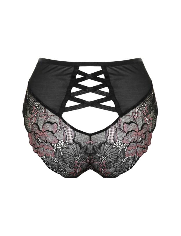 Pour Moi After Hours High Waisted Brief Black/Soft Pink