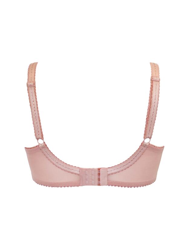 Pour Moi Sofia Lace Embroidered Side Support Bra Soft Pink/Mulberrry