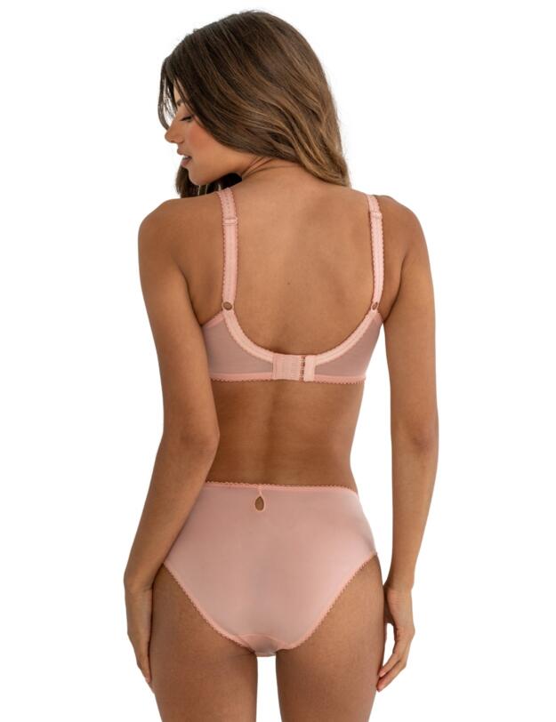 Pour Moi Sofia Lace Embroidered Side Support Bra Soft Pink/Mulberrry