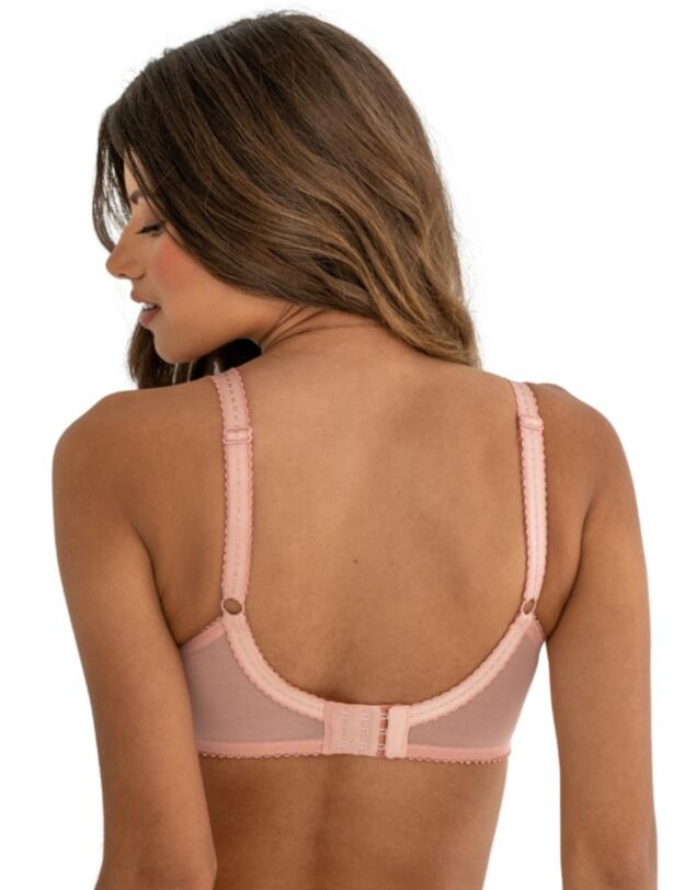 Pour Moi Sofia Lace Embroidered Side Support Bra Soft Pink/Mulberrry