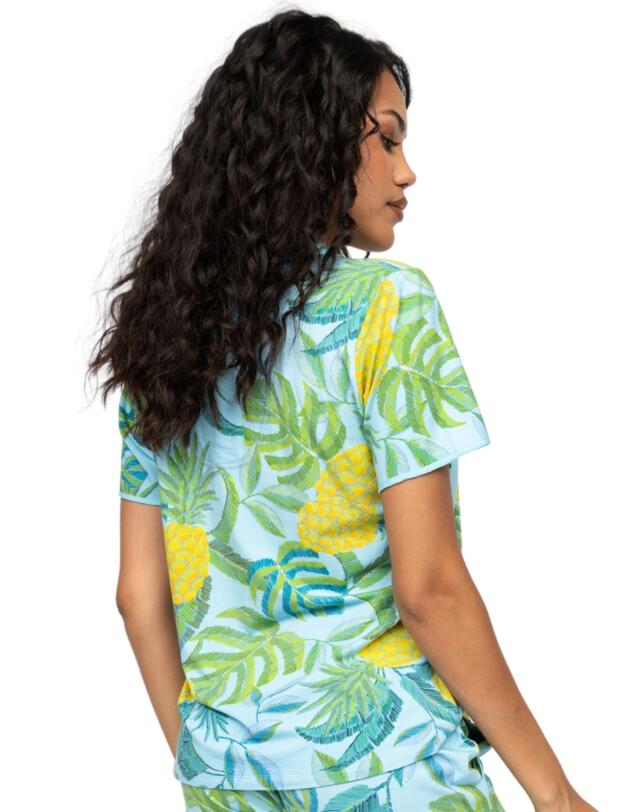 Cybjerjammies Paige Jersey Pyjama Top Light Blue Mix 