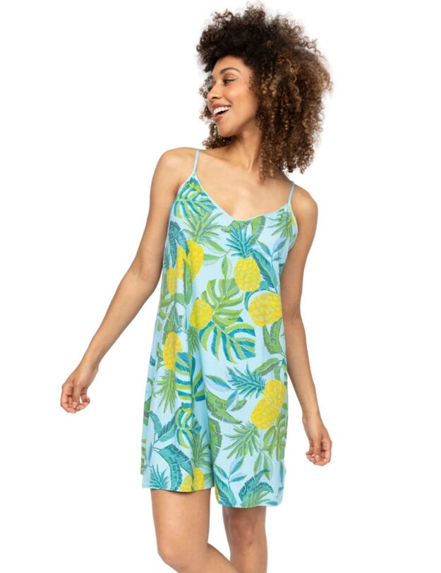 Cyberjammies Paige Short Nightdress Light Blue Mix