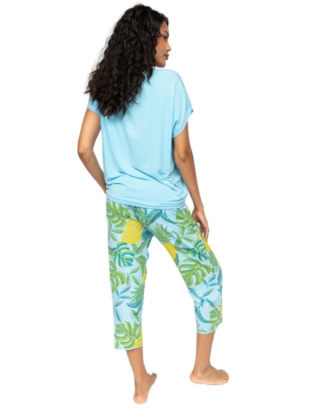 Cyberjammies Paige Slouch Jersey Pyjama Top Light Blue 