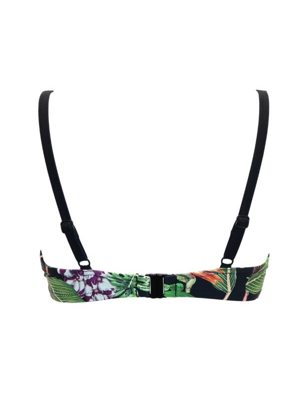 Pour Moi Palermo Underwired Bikini Top Black Tropical