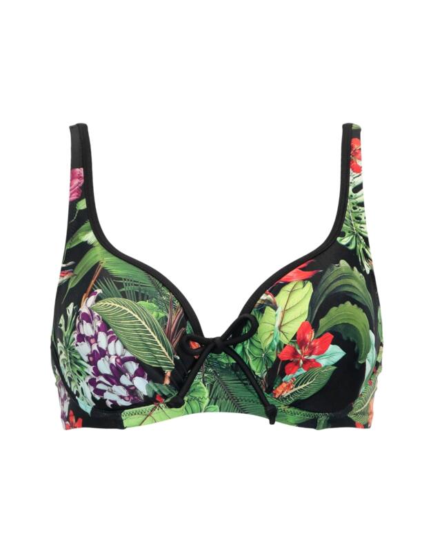 Pour Moi Palermo Underwired Bikini Top Black Tropical