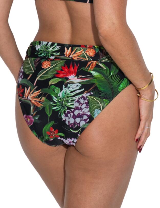 Pour Moi Palermo Foldover Bikini Brief Black Tropical