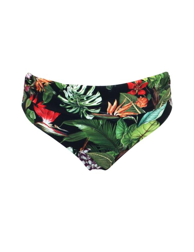 Pour Moi Palermo Foldover Bikini Brief Black Tropical