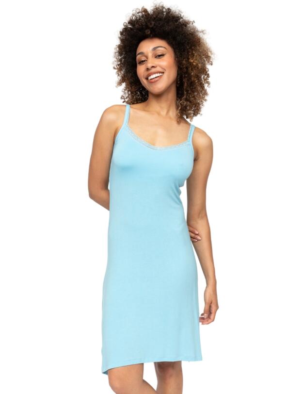 Cyberjammies Paige Jersey Hidden Support Short Nightdress Light Blue 