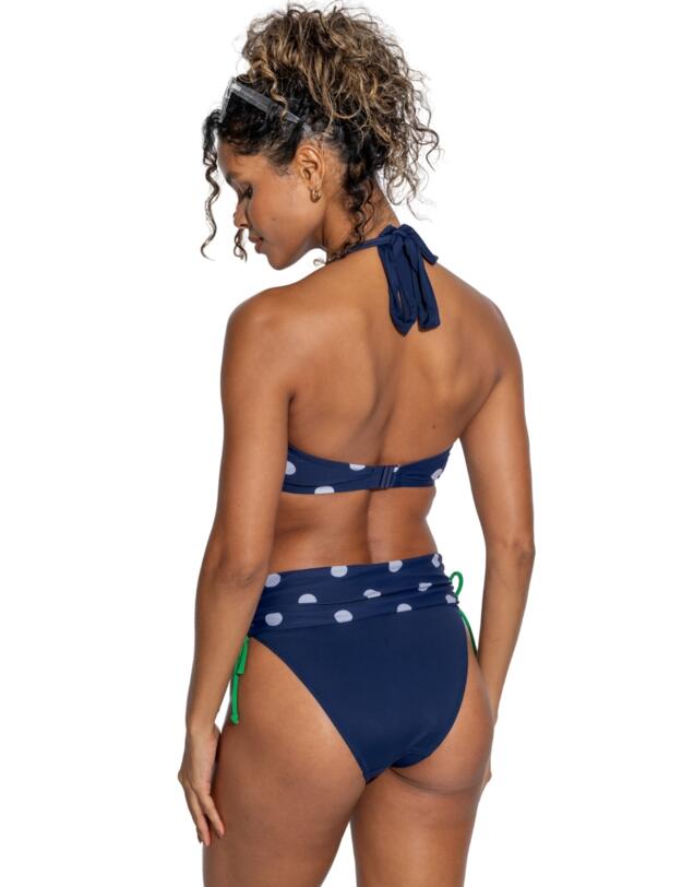 Pour Moi Beach House Fold Over Bikini Brief Navy/Green
