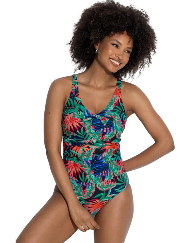 Pour Moi Palermo Scoop Neck Tummy Control Swimsuit Tropical