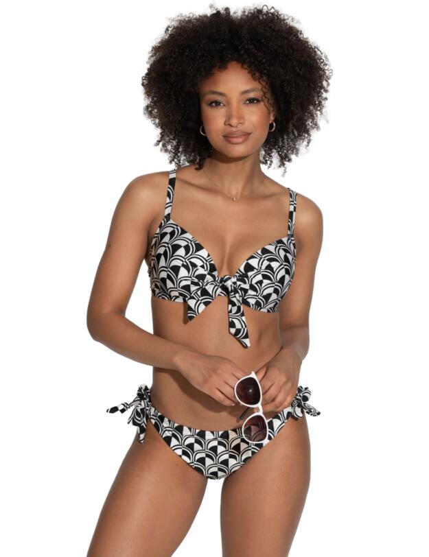 Pour Moi Casablanca Lightly Padded Underwired Front Tie Bikini Top Mono