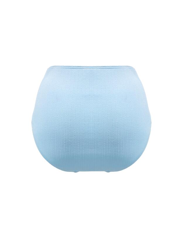 Pour Moi Cali Ribbed High-Waist Belted Control Brief Ocean Blue