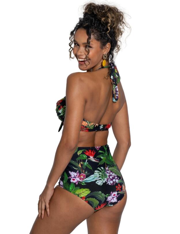Pour Moi Palermo Tummy Control Bikini Brief Black Tropical