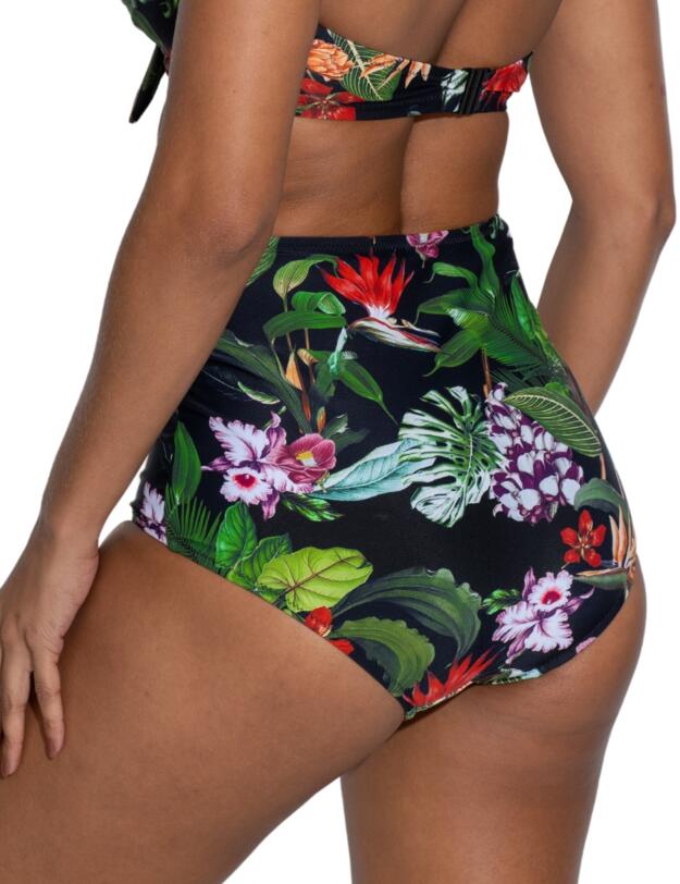 Pour Moi Palermo Tummy Control Bikini Brief Black Tropical