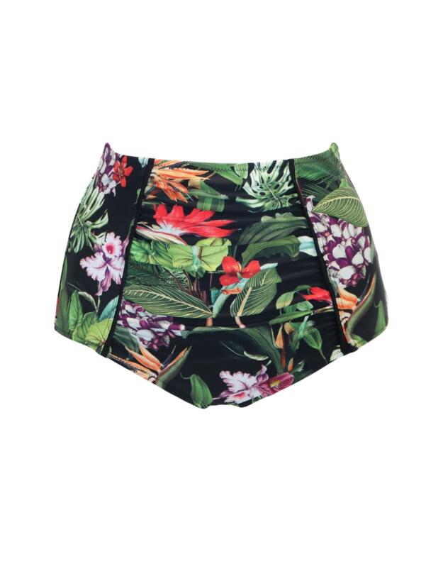 Pour Moi Palermo Tummy Control Bikini Brief Black Tropical