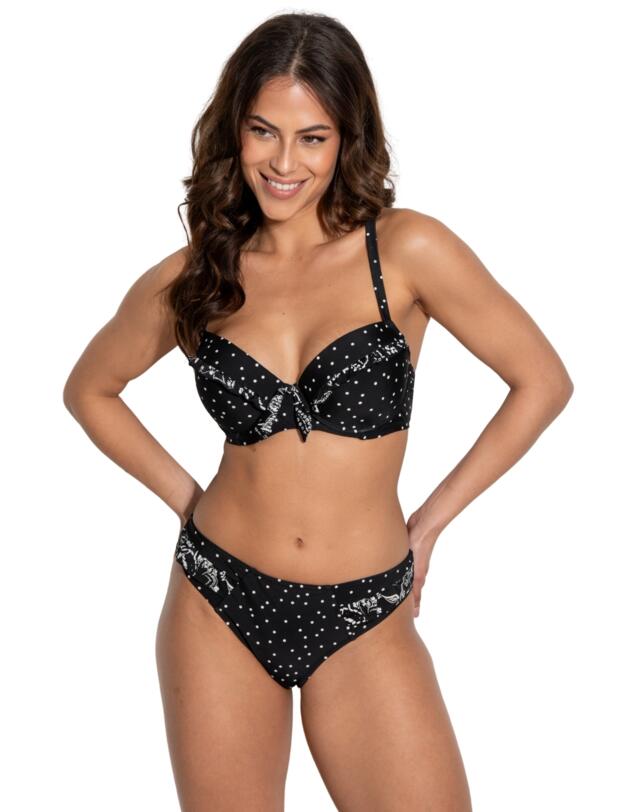 Pour Moi Getaway Full Bikini Brief Black/White