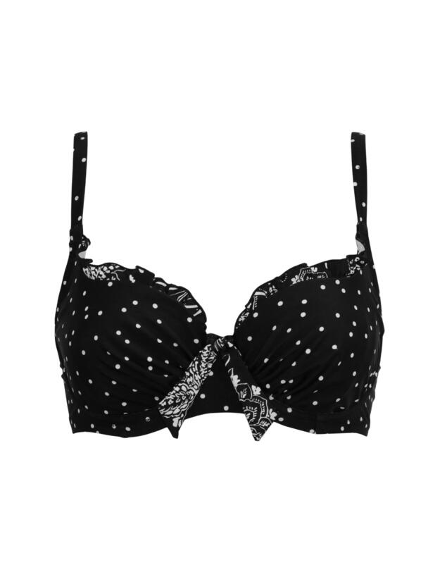 Pour Moi Getaway Convertible Underwired Bikini Top Black/White