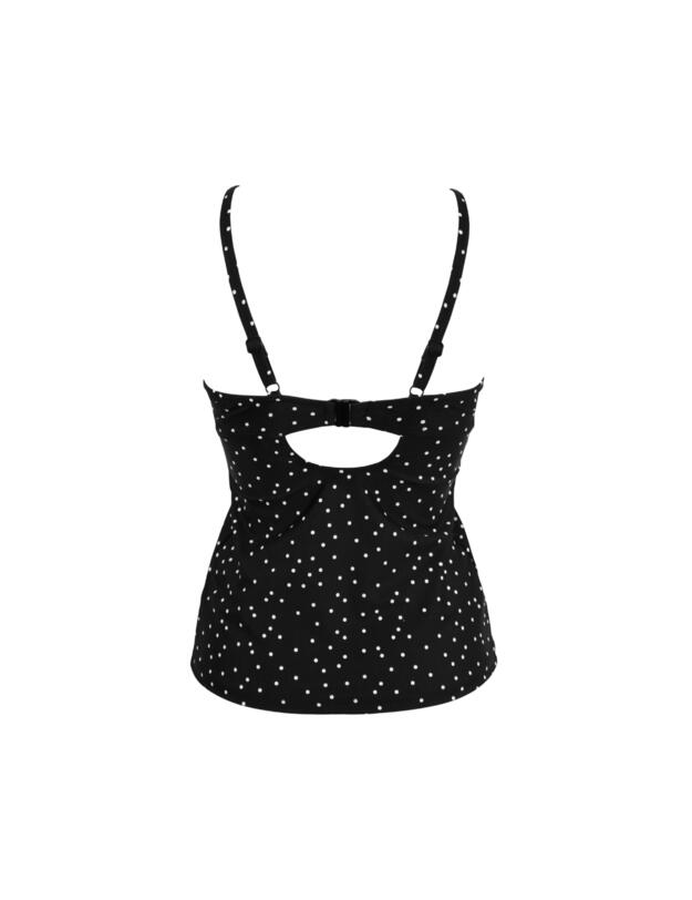 Pour Moi Getaway Non-Padded Tankini Top Black/White