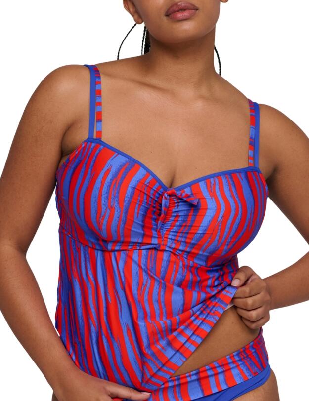Prima Donna Swim Skudai Padded Full Cup Tankini Top Wild Stripes