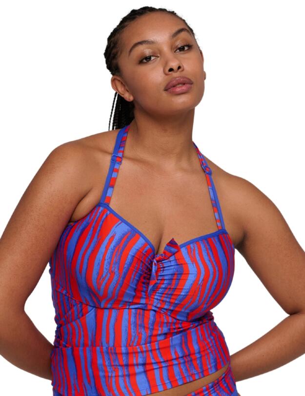 Prima Donna Swim Skudai Padded Full Cup Tankini Top Wild Stripes