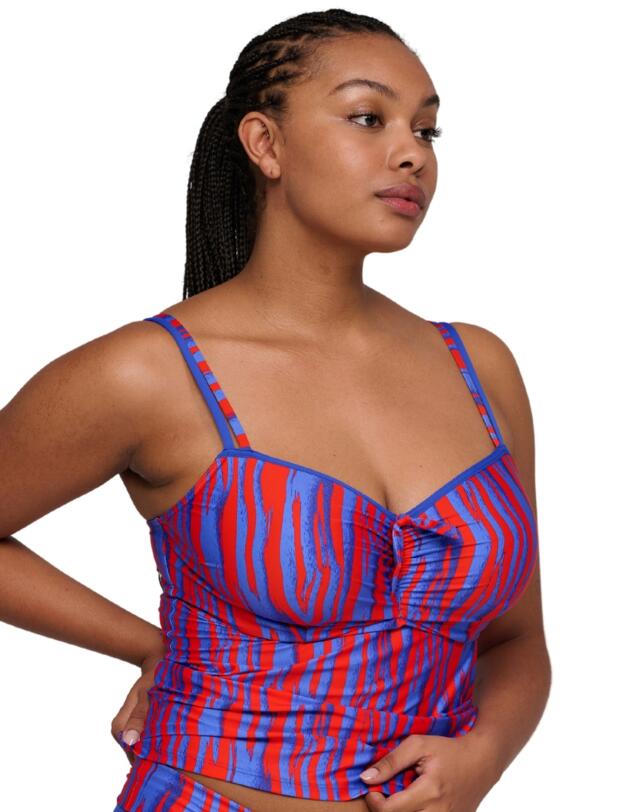 Prima Donna Swim Skudai Padded Full Cup Tankini Top Wild Stripes