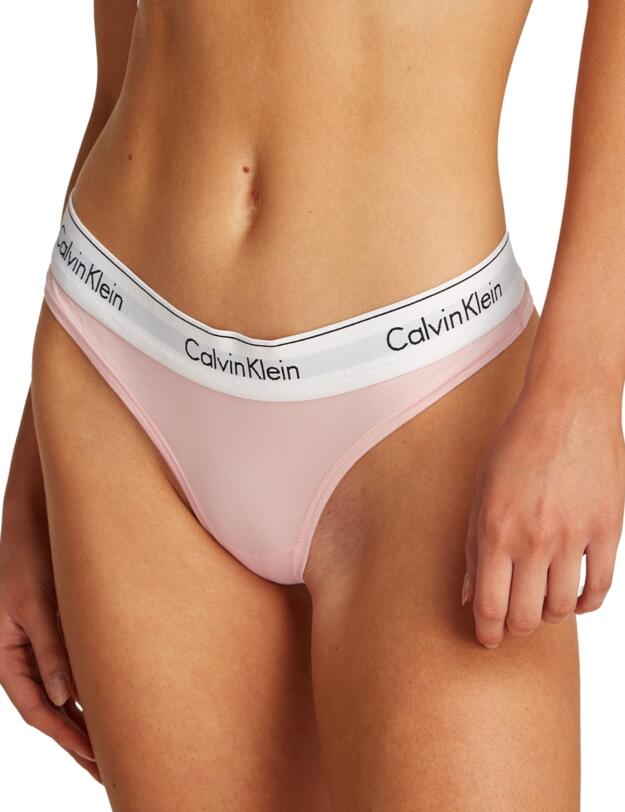 Calvin Klein Icon Cotton Thong Buff Pink 