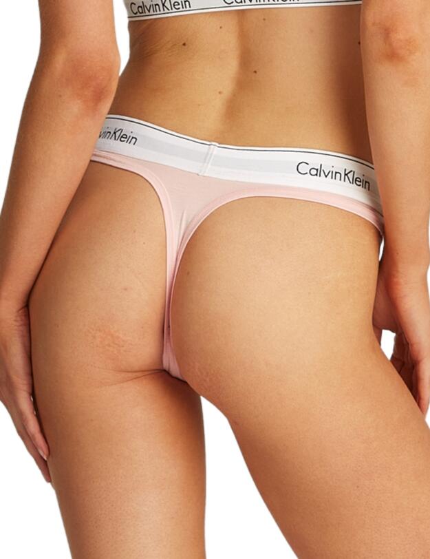 Calvin Klein Icon Cotton Thong Buff Pink 