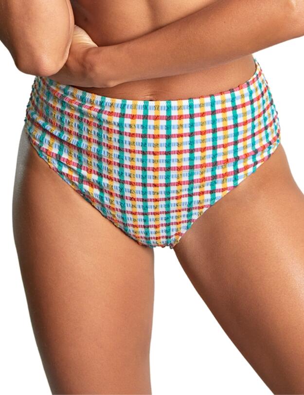 Panache Seersucker High Waisted Bikini Brief Seersucker Multi 