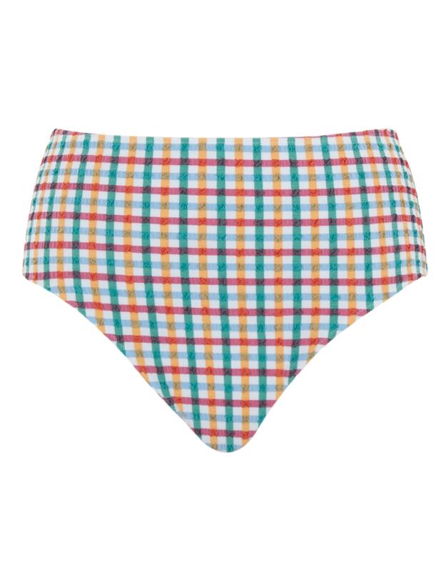 Panache Seersucker High Waisted Bikini Brief Seersucker Multi 