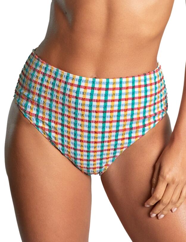 Panache Seersucker High Waisted Bikini Brief Seersucker Multi 