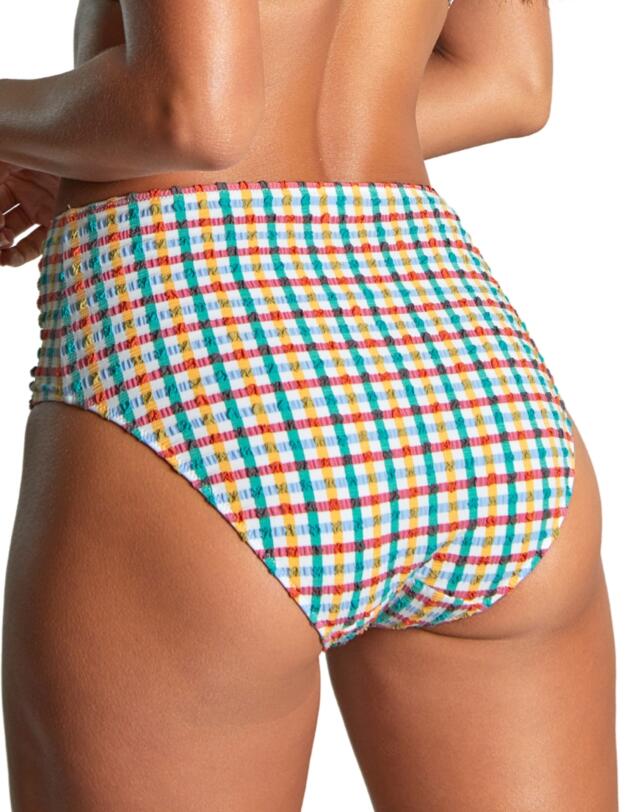 Panache Seersucker High Waisted Bikini Brief Seersucker Multi 