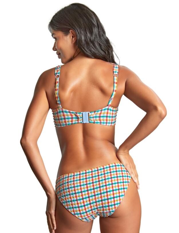 Panache Seersucker Gina Square Neck Crop Top Seersucker Multi 