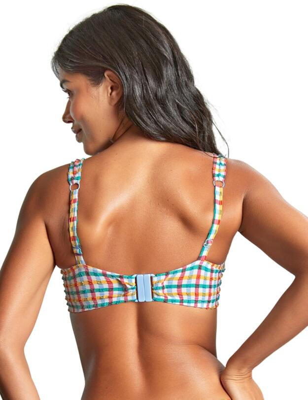Panache Seersucker Gina Square Neck Crop Top Seersucker Multi 